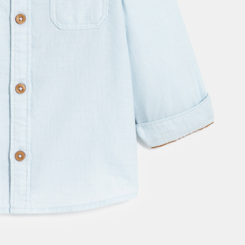 قميص أكسفورد أزرق فاتح للأولاد الصغار